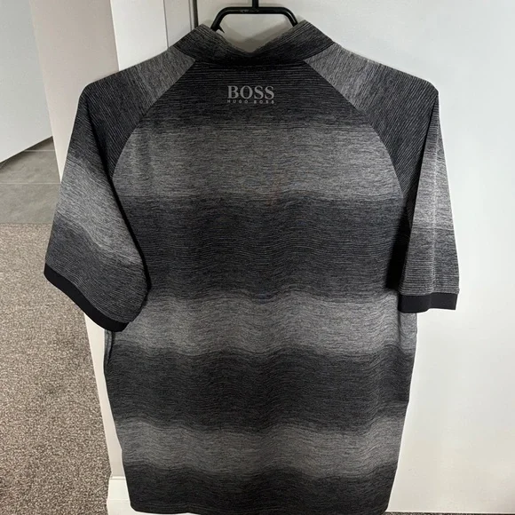BOSS Men's Ombre Black & Gray Polo - Picture 4 of 4